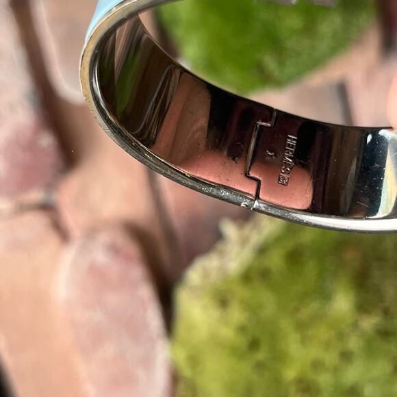 HERMES Clic Clac H Bleu Glacier Enamel Bracelet - Picture 5 of 5